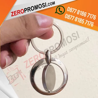 souvenir gantungan kunci promosi – gk bulat putar termurah-5