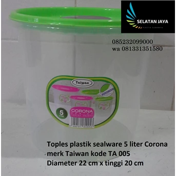 toples plastik sealware corona 5 liter taiwan ta005