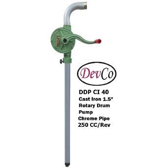 CI Chrome Rotary Hand Operated Drum Pump DDP CI40 HO-40mm(Barrel Pump)