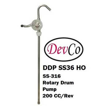 ss316l rotary hand operated drum pump ddp ss36 ho-1 inci (barrel pump)
