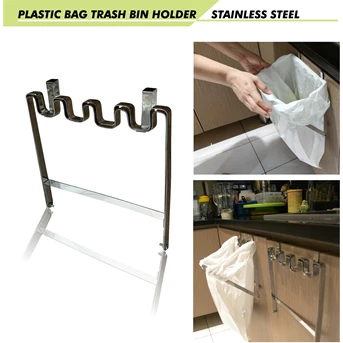 Trashbag Hanger Stainless steel, Gantungan Plastik Sampah - Alat Dapur
