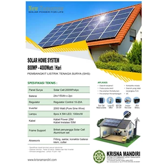 Solar Home System 800WP - 4000Watt / Hari