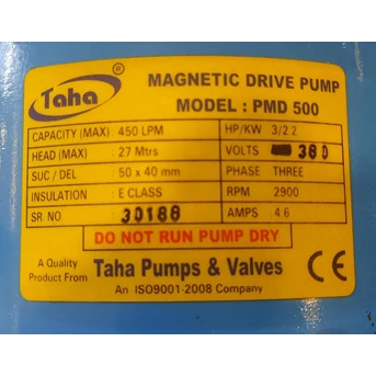 polypropylene magnetic drive pump pmd-500 - 50 mm x 40 mm-2