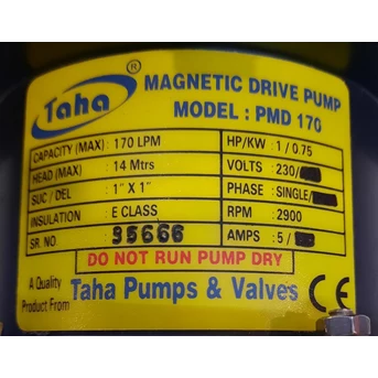 pvdf magnetic drive pump 1 fase pmd-170 - 1-2