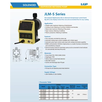 dosing solenoid jlm s0408 pvc digital diaphragm metering pump - 3.8lph-1