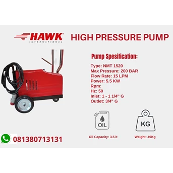 Pompa Hawk Water Blasting Pressure 200 Bar