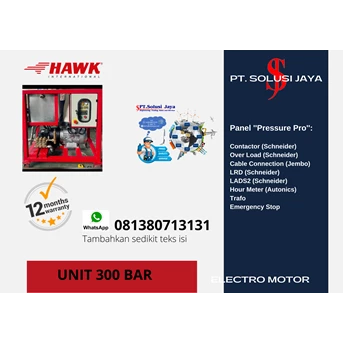 Hydrostatic Test Pump 300 Bar 15 Lt/m Hawk Pump 3000 Psi