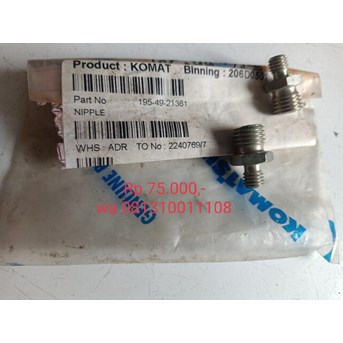 195-49-21361 Sparepart Truk Komatsu Nipple