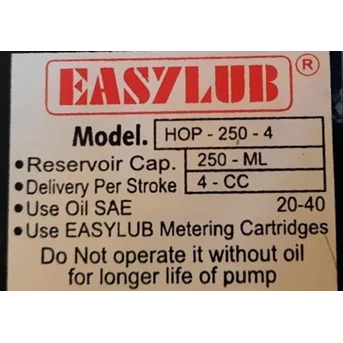 lubrication oil pump hop-250-4 pompa oli manual - 250 ml. 4 cc 15 bar-2