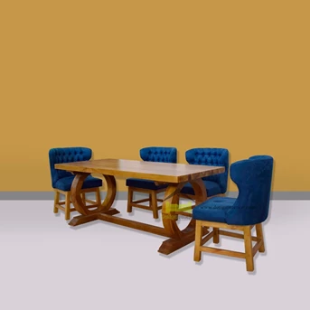 set meja makan desain terbaru mewah elegant kerajinan kayu