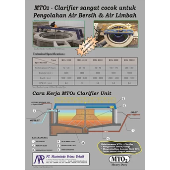 instalasi pengolahan air limbah mesin mto2 clarifier unit-1