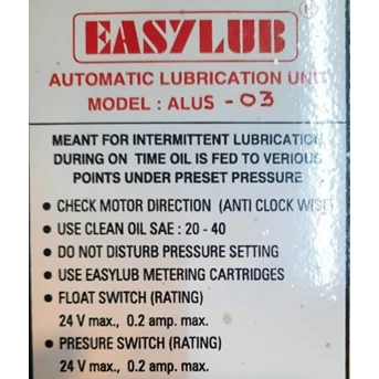 lubrication motorized unit alus-03 - 3 ltr. 1 lpm 12 bar-2