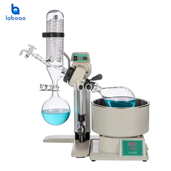 1L rotary evaporator with slide and manual lifting