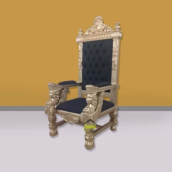 Kursi Ruang Tamu Desain Mewah Elegant Warna Gold Kerajinan Kayu