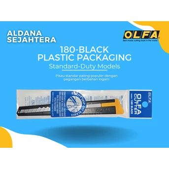 OLFA CUTTER 180- BLACK (PLASTIC PACKAGING)