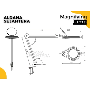 magnifying lamp 9003 led - 8 diopter-7