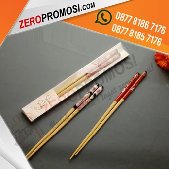 souvenir peralatan makan sumpit kayu packaging mika custom termurah-1