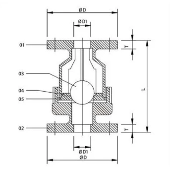non return valve pp 1.5 inci flange ansi b.16.5 class #150 - 40 mm-2