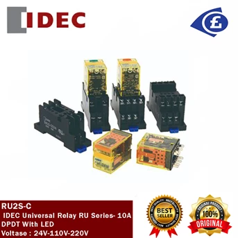 IDEC Universal Relay RU2S-C DPDT With LED 10Ampere