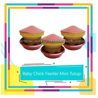 tempat pakan anak ayam - baby chick feeder mini tutup-4