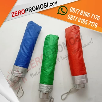 souvenir payung promosi lipat 3 sarung kain (l3 002) dengan lapis sil-1