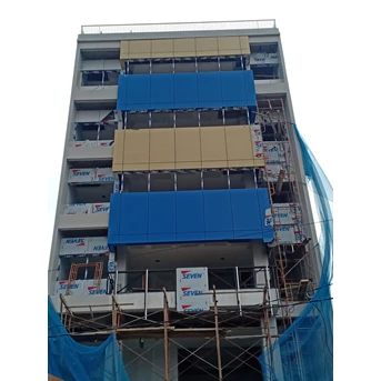 full clading facade gedung Aluminium composite panel