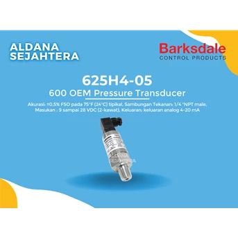 barksdale series 600 oem pressure transducer, 0-150 psi, 625h4-05