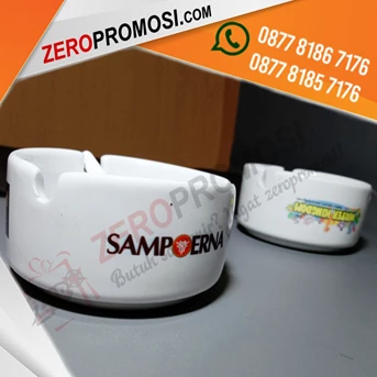 produksi souvenir asbak bulat putih premium ashtray custom promosi-4