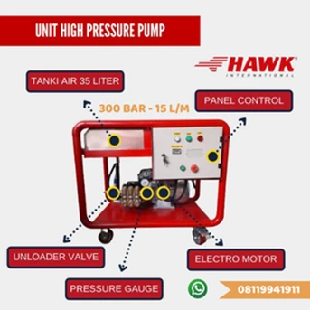 hydrotest pump 300 bar hawk pump italy 15 lpm