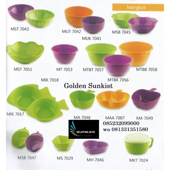 peralatan makan Mangkok plastik merk Golden Sunkist