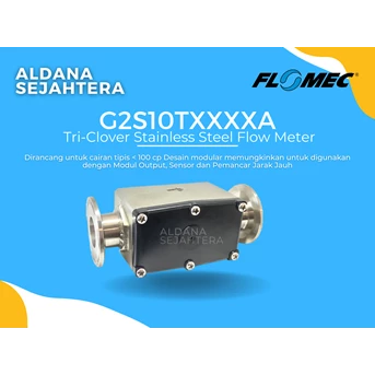 gpi flomec g2s10txxxxa tri-clover stainless steel flow meter