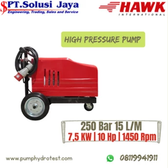 hydrotest pump 3600 psi 250 bar 10 hp hawk plunger