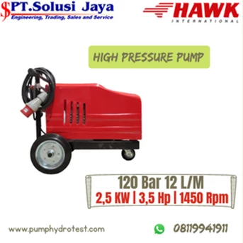 hydrotest pump 120 bar 2,5 kw 12 lpm hawk pump italy