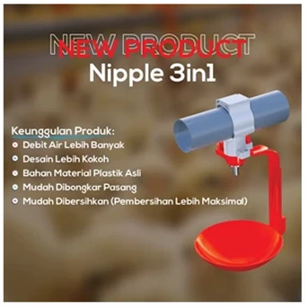 nipple drinker 3 in 1 - niple tempat minum ayam - nipple minum