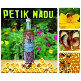 Madu Murni plus Royal Jelly Netto 600 ml Kemasan botol kaca