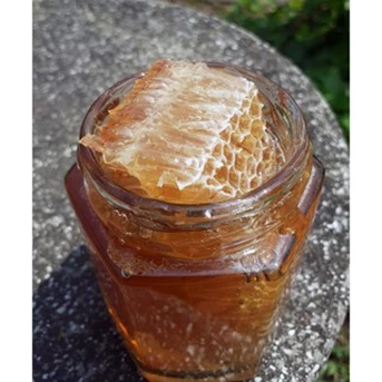 madu sarang / honey comb / pure honey kemasan hexagonal kaca-5