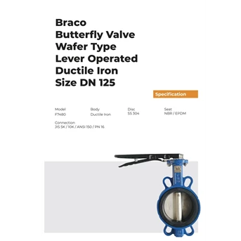 butterfly valve wafer type ductile iron 5 braco