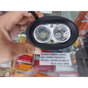 LAMPU SOROT LED SPOT LAMP 2 TITIK MATA 12V 24V SINAR PUTIH WHITE LIGHT