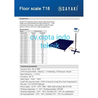 timbangan lantai - floor scale sayaki type t 18 - kualitas kokoh-1