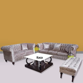 Set Sofa Ruang Tamu Terbaru Mewah Elegant Kerajinan Kayu