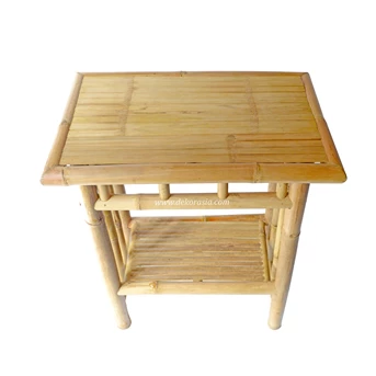Table with Rack, Bamboo Knockdown - Bambu Furniture