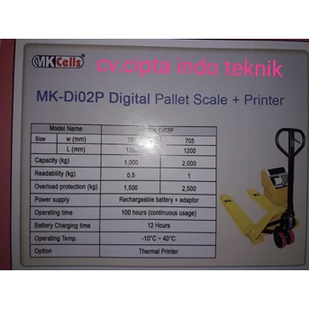 Hand pallet Scale Printer MK CELLS Type MK Di02 P