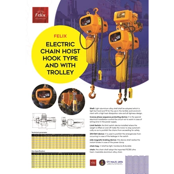 electric chain hoist trolley type felix-1