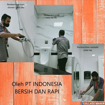 Cleaning Service membersihkan toilet Fashlab klinik & Laborstoroum