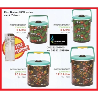 wadah makanan rice bucket eco series merk taiwan
