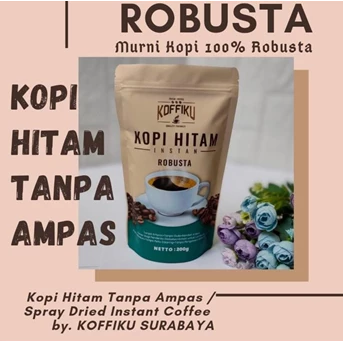 [100% robusta] kopi hitam instan 200 gram / spray dried instant coffee-2