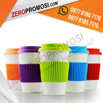 Mug Promosi Keramik Cup Rainbow Souvenir Custom Logo