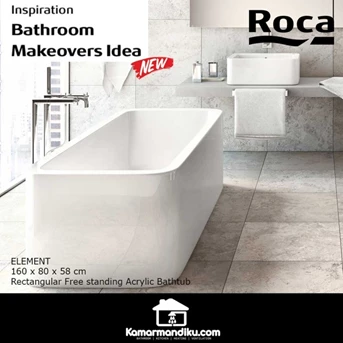 roca bathtub acrylic element rectangular free standing acrylic spanyol-1