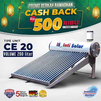 INTISOLAR 20CE Solar Water Heater 200ltr Inti Solar 200 liter 20 CE