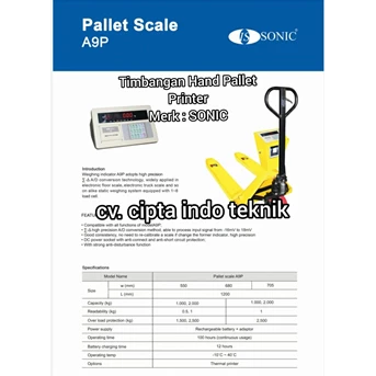 Timbangan hand pallet Scale Printer Berkualitas